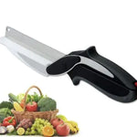 2-in-1 Stainless Steel Scissors & Cutting Board Knife